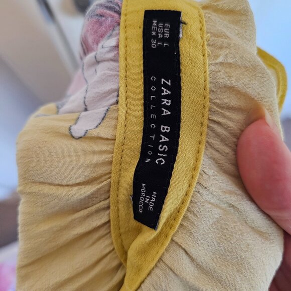 Zara Yellow Floral Summer Dress - Picture 3 of 4